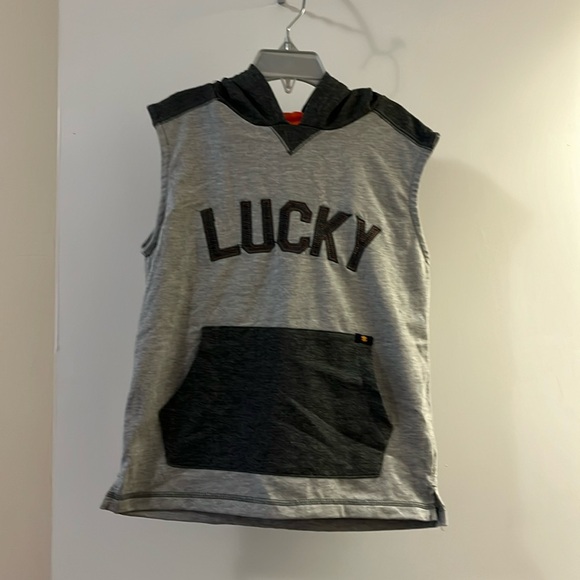NWT LUCKY BRAND - Boys Sleeveless hoodie and shorts set - size 6 - Picture 2 of 7